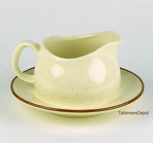Gravy Boat & Attached Tray, MINT/UNUSED! Earthborn Franciscan, American Fashion - Picture 1 of 5