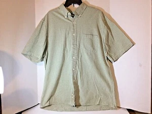  SADDLEBRED  XL Short Sleeve STRETCH CRINKLE TEXTURED Check SHIRT  - Picture 1 of 5