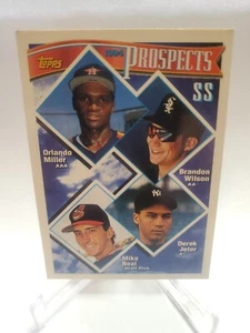 1994 Topps - Prospects #158 Derek Jeter, Brandon Wilson, Orlando Miller - Bild 1 von 2