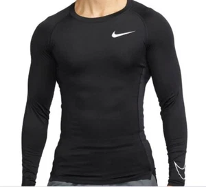 Nike Pro Dri-FIT Men's Tight Fit Long-Sleeve Top Black DD1990-010 Size XL - Picture 1 of 4