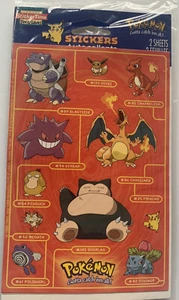 American Greetings Pokémon Nintendo 1999 pegatinas 2 hojas - Game Freak CHARIZARD - Imagen 1 de 7