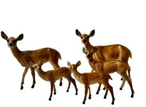 Vintage Breyer White Tail Deer Family Set of 5 - 1960s/70s Hong Kong /USA - Picture 1 of 12
