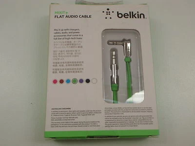 BELKIN AV0128QE04-PUR  MIXIT 1.2M FLAT AUDIO CABLE PURPLE PINK GREEN WHITE - Image 1 of 4