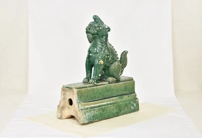 Antique Chinese Ceramic / Pottery Roof Tile Fu Foo Dog / Beast - Image 1 of 4
