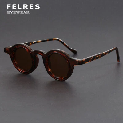 Gafas de sol unisex redondas polarizadas marco grueso personalidad gafas de conducción UV400  Foto 1 de 4