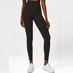 Naked high waisted yoga pants for women, anti roll edge sports leggings oversize - Picture 1 of 28