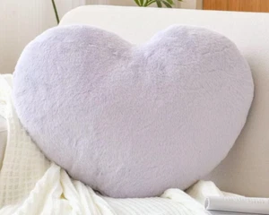 Almohada Corazón, Almohada Suave en Forma de Corazón, Linda Imitación Piel de Conejo Habitación Decorativa - Imagen 1 de 8