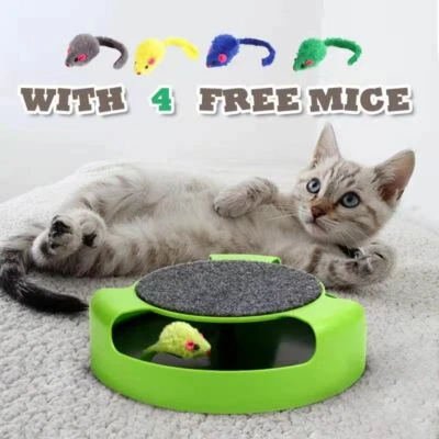 HOMEWINNER Replacement mice(5) for Interactive Toy Cat/Kitten Chasing Mice Scratching Pad