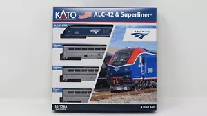 Kato N 10-1788 Amtrak Superliner ALC-42 Charger Diesel Passenger Train Set - Picture 1 of 5