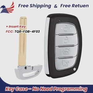 for Hyundai Tucson Elantra Ioniq Sonata Remote Key Shell Case Fob TQ8-FOB-4F03 - Picture 1 of 5