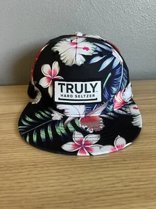 Truly Hard Seltzer Adjustable Snapback Floral Print Baseball Trucker Hat Cap - Picture 1 of 5