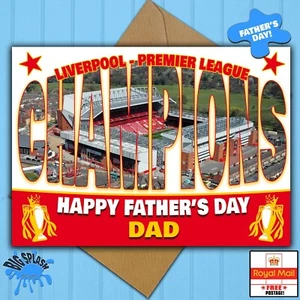 Personalisierte Vatertagskarte Liverpool Champions - Bild 1 von 2