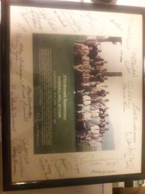 Baseball Hall Of Fame Signed 52nd Anniversary Photo PSA LOA - 36 Signatures - Image 1 of 4
