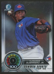 2018 BOWMAN CHROME SCOUTS' TOP 100 VLADIMIR GUERRERO JR. RC #BTP1