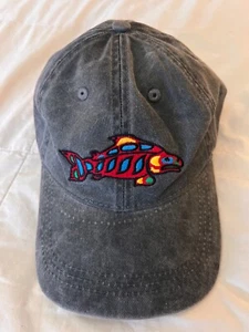 Awesome Alaska Salmon Native Design Baseball Hat Cap Deshka landing willow Fish - Picture 1 of 7