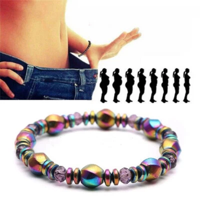 Elastisches Energie-Heilungs-Armband Naturstein Hämatit Tigerauge Für Männer / - Bild 1 von 4