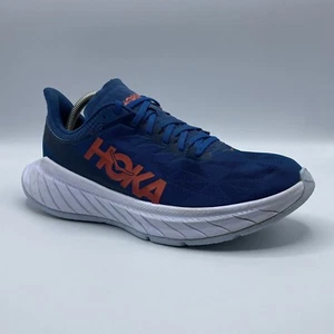 WOMEN’S HOKA ONE ONE sz 10 B CARBON X2 BLUE RUNNING SHOES 1113527-MBHCR - Picture 1 of 12