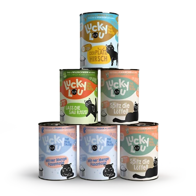 Lucky Lou Lifestage Adult Wild-Mix Probierpaket Katzenfutter Nassfutter 6x400 gr