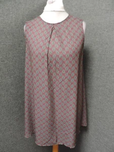 Urban Renewal Paisley Print Tunic Top Burgundy UK M RRP £45 LN132 KK 06 - Picture 1 of 6