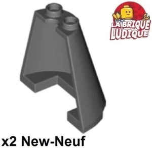 Lego 2x Cone 4x2x3 half toit roof conique gris foncé/dark bluish gray 38317 NEUF - Picture 1 of 1