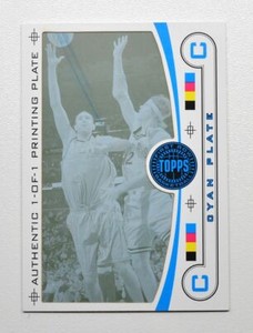2005-06 Topps First Row Framed Printing Plates Cyan #78 Zydrunas Ilgauskas 1/1