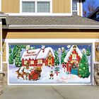7x16FT Merry Christmas Holiday Banner Garage Door Cover Mural Winter Snowman