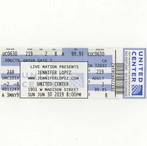 JENNIFER LOPEZ Concert Ticket Stub CHICAGO IL 6/30/19 ITS MY J LO PARTY Rare - Picture 1 of 1