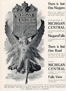1903 Michigan Central Railroad Druckanzeige Niagarafälle Route illustrierte Anzeige - Bild 1 von 1