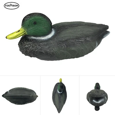 TOURBON Miniature Mallard Duck Decoy Wooden Carved Gear Keels Greenhead Small - Image 1 of 4