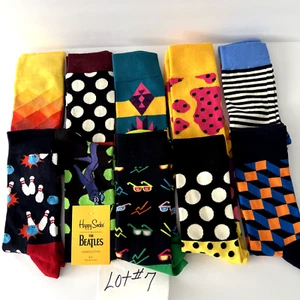 NEW Original Happy Socks 10 Pair Multi-Color Men Shoe Sz 8-12/Men Sock Sz 10-13 - Picture 1 of 6