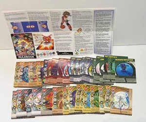 Bakugan Battle Brawlers Cards (20) Metal (18) Non Metal + Rule Book USED - Picture 1 of 4