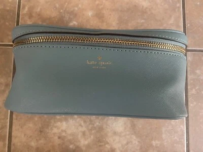 Estuche organizador de maquillaje de cuero Kate Spade azul Foto 1 de 4