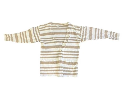 De Colección Christian Dior Marrón Gris Rayas Largo Suéter Capa Cárdigan Mujer’s Mediano Foto 1 de 4