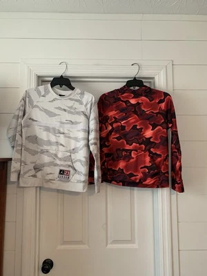 Lot Of 2 Nike Air Jordan Boys Hoodie Pullover Crewneck Sweatshirts Youth Large  - Image 1 of 4