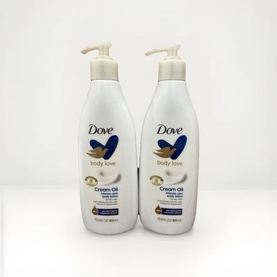 Pack Of 2 Dove Body Love Cream OIl Lotion With Ceramide Serum 13.5 fl oz ea - Image 1 of 2