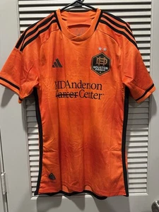 Adidas Men's Houston Dynamo 23/24 Authentic Home Jersey Size M Orange HI1887 - Picture 1 of 8