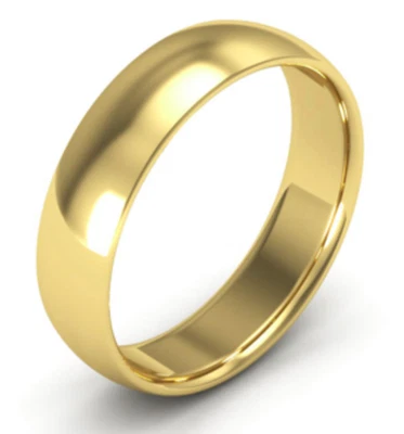Aliança de casamento masculina feminina clássica folheada a ouro carboneto de tungstênio 6 mm - Imagem 1 de 4