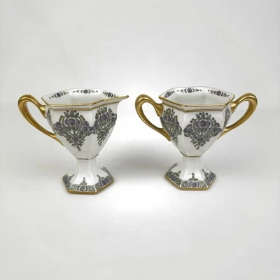 Antique Delinières & Cie D & Co Limoges France Cream & Sugar Set - Image 1 of 4