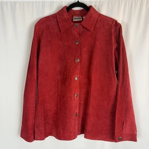 Chaqueta/camisa vintage diseño Chicos talla: 2 (talla Chicos) 100 % cuero color: rojo - Imagen 1 de 11
