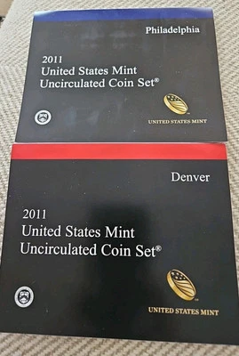 2011 United States Mint Uncirculated Coin Set Philadelphia And Denver  28 Coins - Image 1 of 4