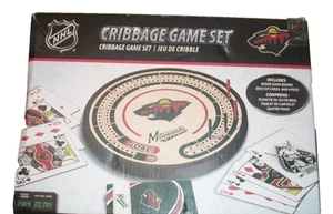 7 in rund MInnesota Wild Cribbage Board - 2 Schienen mit Pins (B157) - Bild 1 von 4