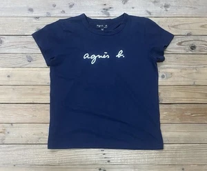 Camiseta agnes b para mujer talla 2 azul deletreada - Imagen 1 de 5