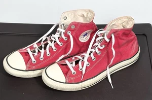 Converse All Star Chuck Taylor High Tops Red Unisex Women's Size 11 Men's Size 9 - Picture 1 of 19