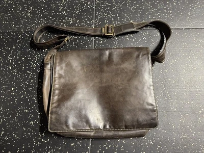 Hombre Cuero Visconti Bolso Mensajero Maletín Estilo Marrón Foto 1 de 4