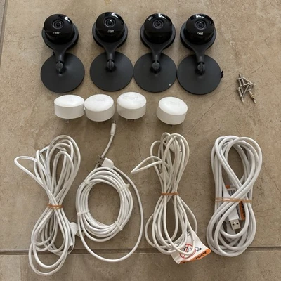 4x Google Nest A0005 Cámaras de Seguridad Cámara 1ª Generación Negro Interior Foto 1 de 4