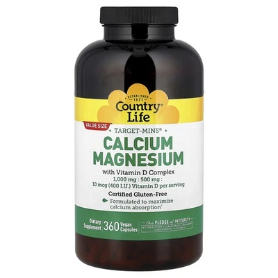 Target-Mins®,镁钙含维生素D复合物,360粒素食胶囊 — 第 1/2 张图片