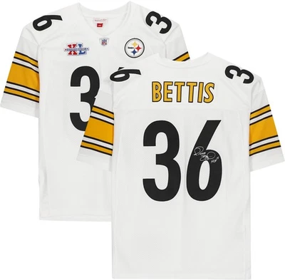 Camiseta deportiva firmada por Jerome BetTeam de los Steelers SB XL Mitchell & Ness "HOF 15" Ins Foto 1 de 4