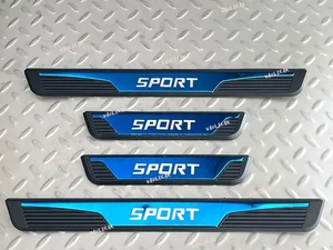 For Toyota RAV-4 Sport Accessories Blue Car Door Scuff Sill Cover - Picture 1 of 6