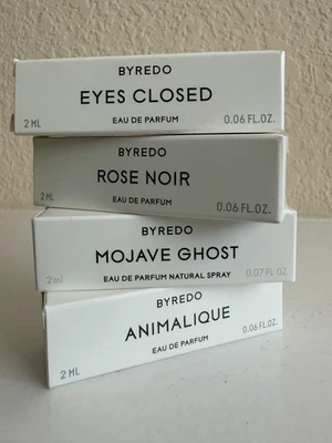 4件装Byredo淡香精样品喷雾4 x 2毫升Animalique Mojave Ghost Blanche — 第 1/2 张图片