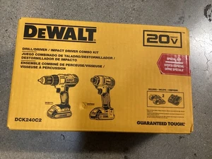 DEWALT DCK240C2 20V MAX Cordless Drill and Impact Driver Power Tool Combo Kit - Picture 1 of 3
